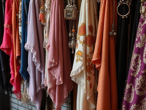 Fashion scarves and jewelry